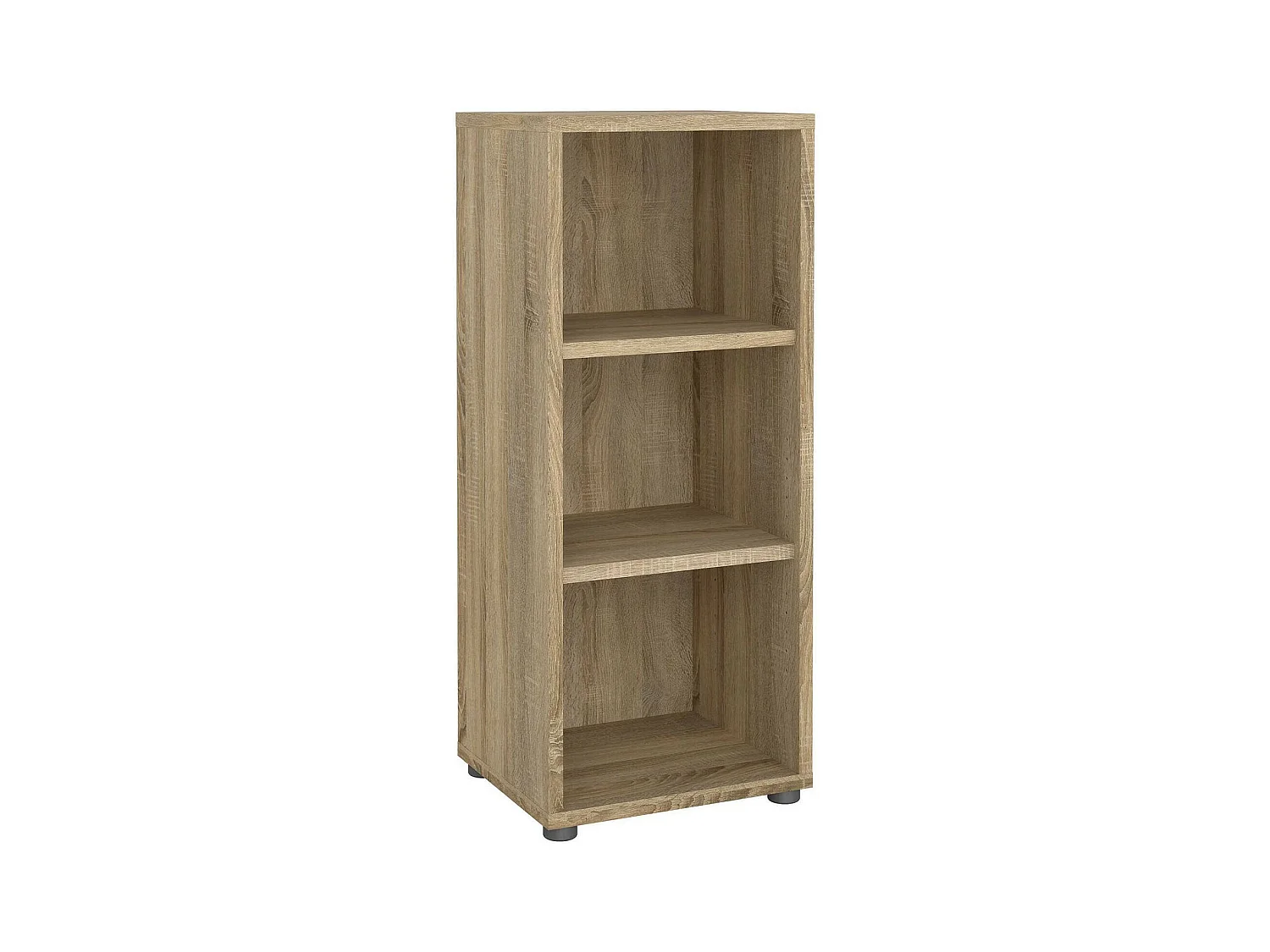 Bibliothèque Dterzi, Etagère de bureau, Porte-livre mobile, Librairie, 47x40 h113 cm, Chêne