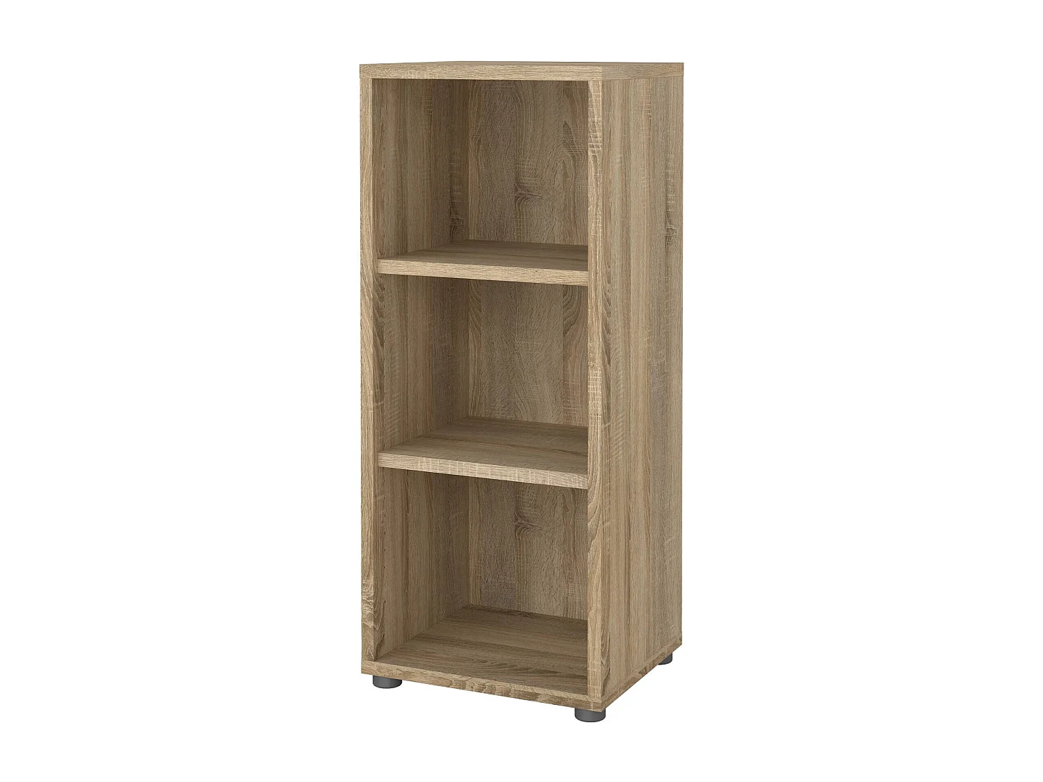 Bibliothèque Dterzi, Etagère de bureau, Porte-livre mobile, Librairie, 47x40 h113 cm, Chêne