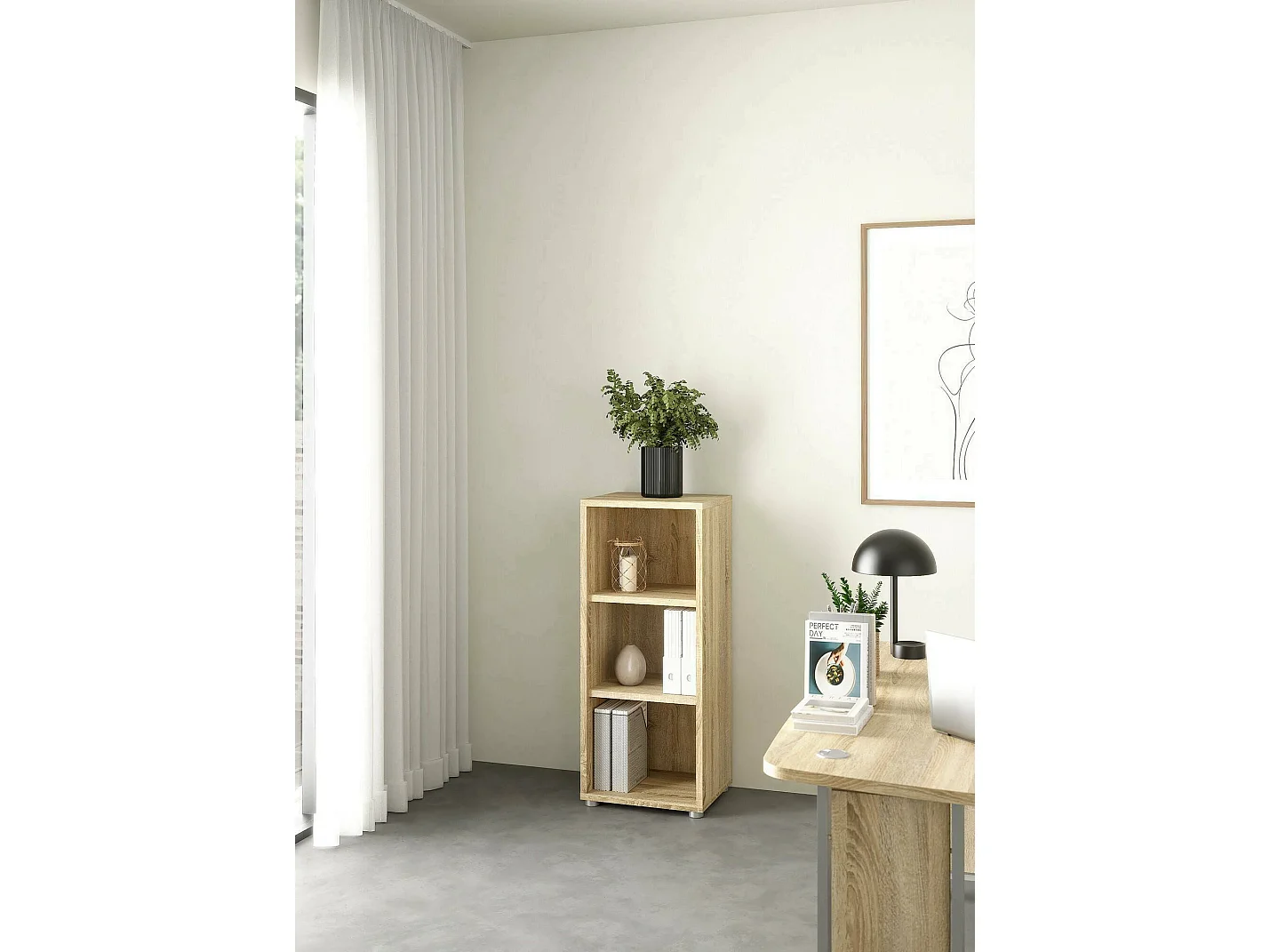 Libreria Minsk, 2 Ripiani, 40.1x47.2x113.4h cm Marrone, Biblioteca