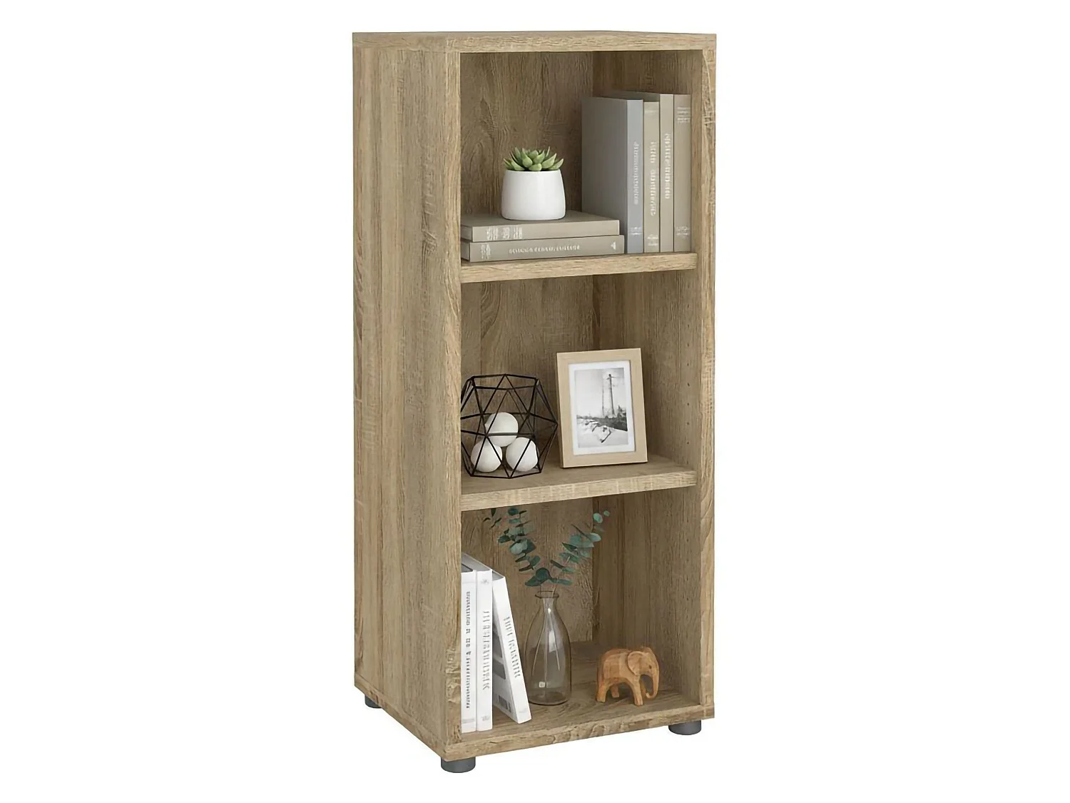 Dterzi boekenkast, Kantoorplank, Boekenkast, Bibliotheek, 47x40 h113 cm, Eiken