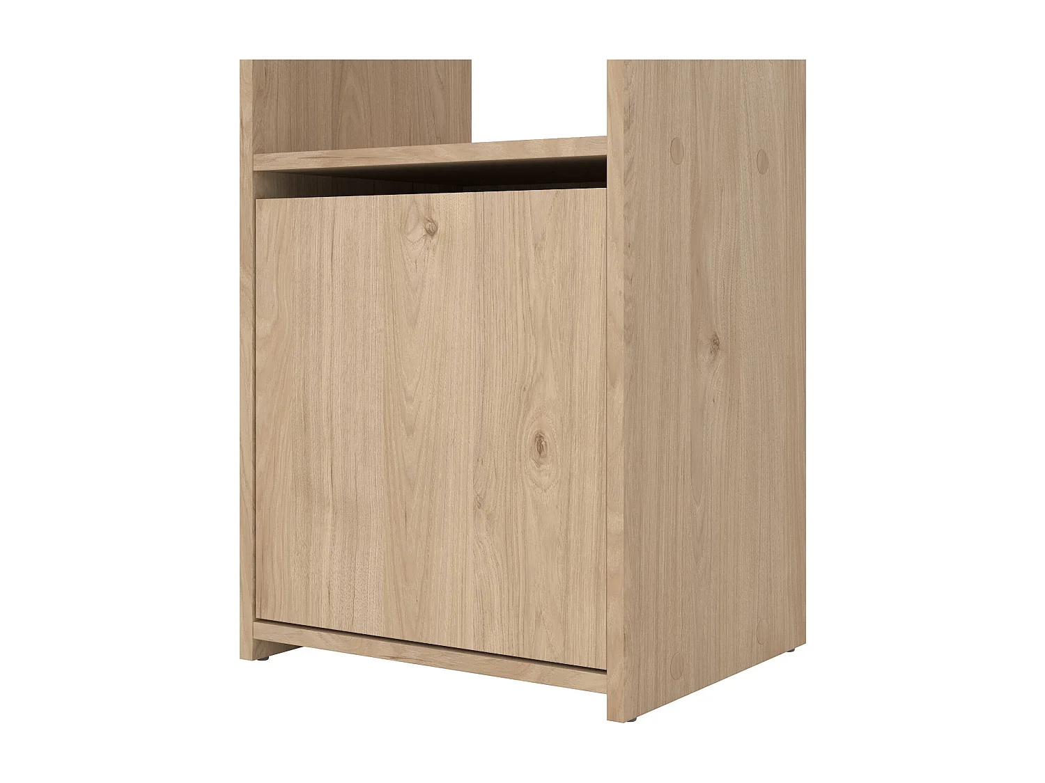 Bibliothèque Dricn, Etagère de bureau, Porte-livre mobile, Librairie, 40x34 h155 cm, Chêne clair