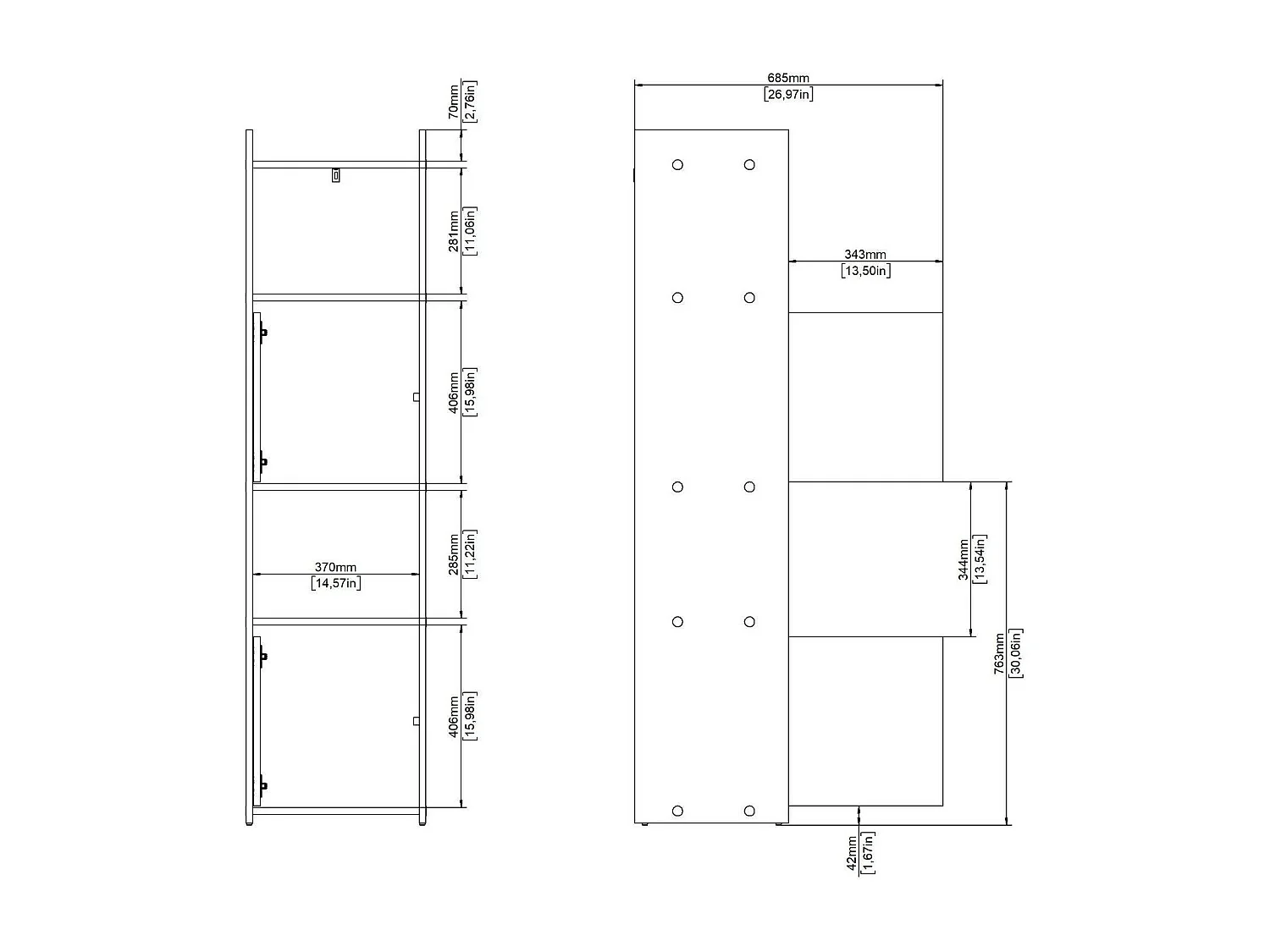 Bibliothèque Dricn, Etagère de bureau, Porte-livre mobile, Librairie, 40x34 h155 cm, Chêne clair