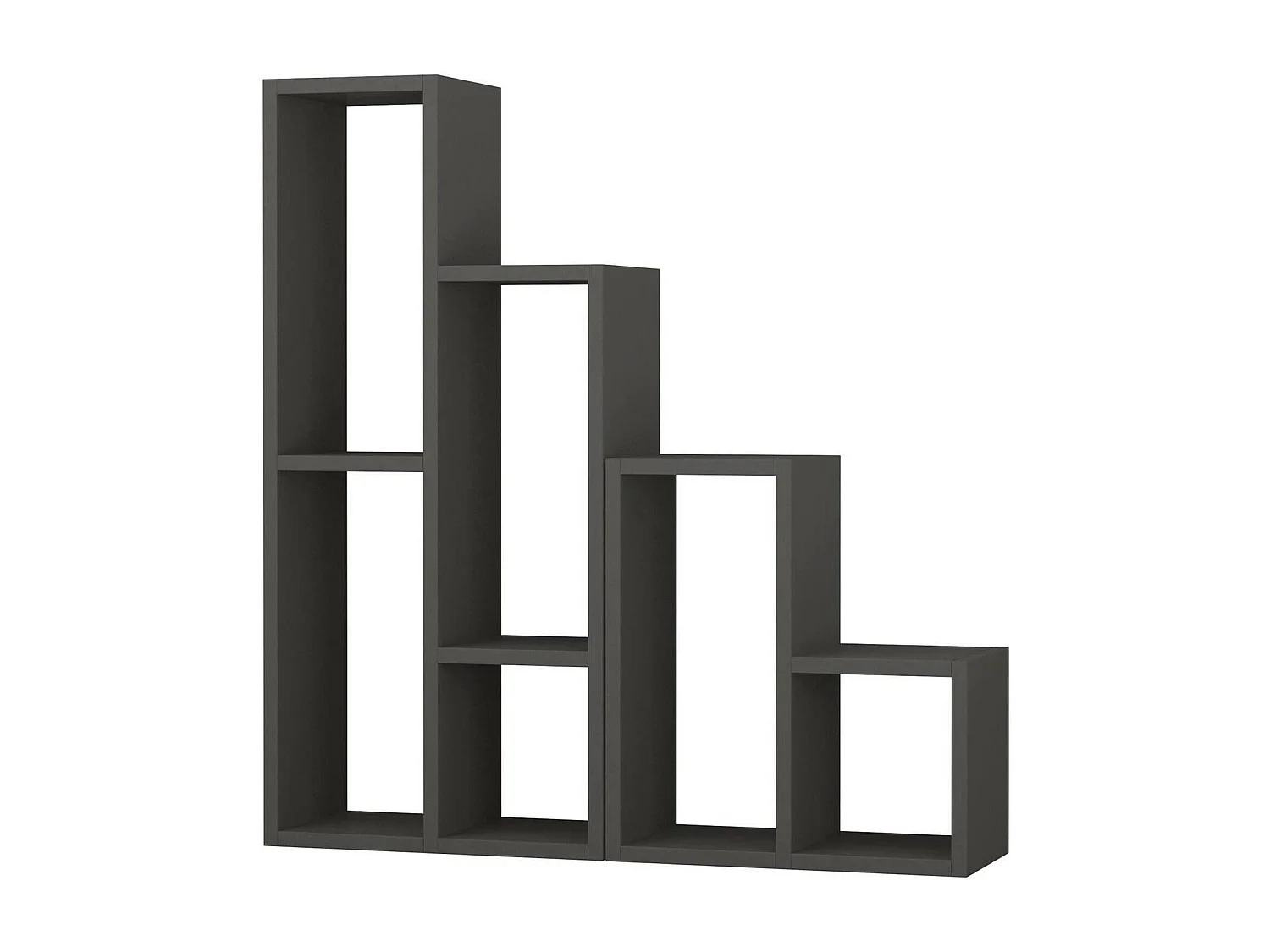 Bibliothèque Dmigliorin, Etagère de bureau, Porte-livre mobile, Librairie, 42x20 h89 cm, Anthracite