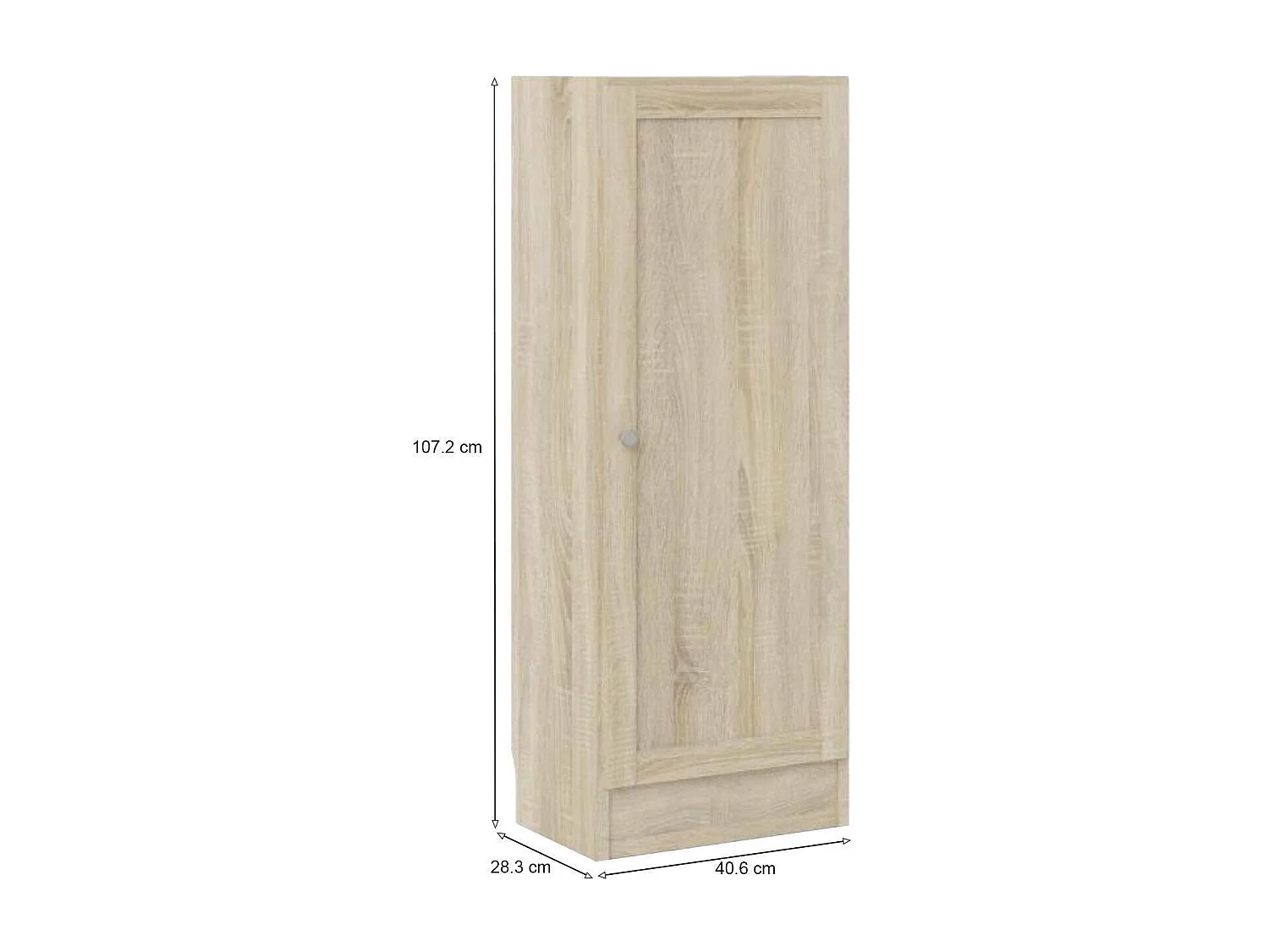 Bibliothèque Dsod, Etagère de bureau, Porte-livre mobile, Librairie, 41x28 h107 cm, Chêne