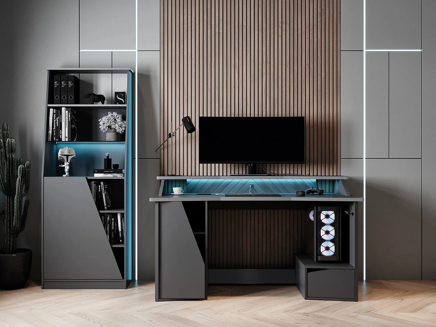 Bibliothèque Dbenite, Etagère de jeu, Porte-livre mobile, Librairie, 72x34 h185 cm, Noir