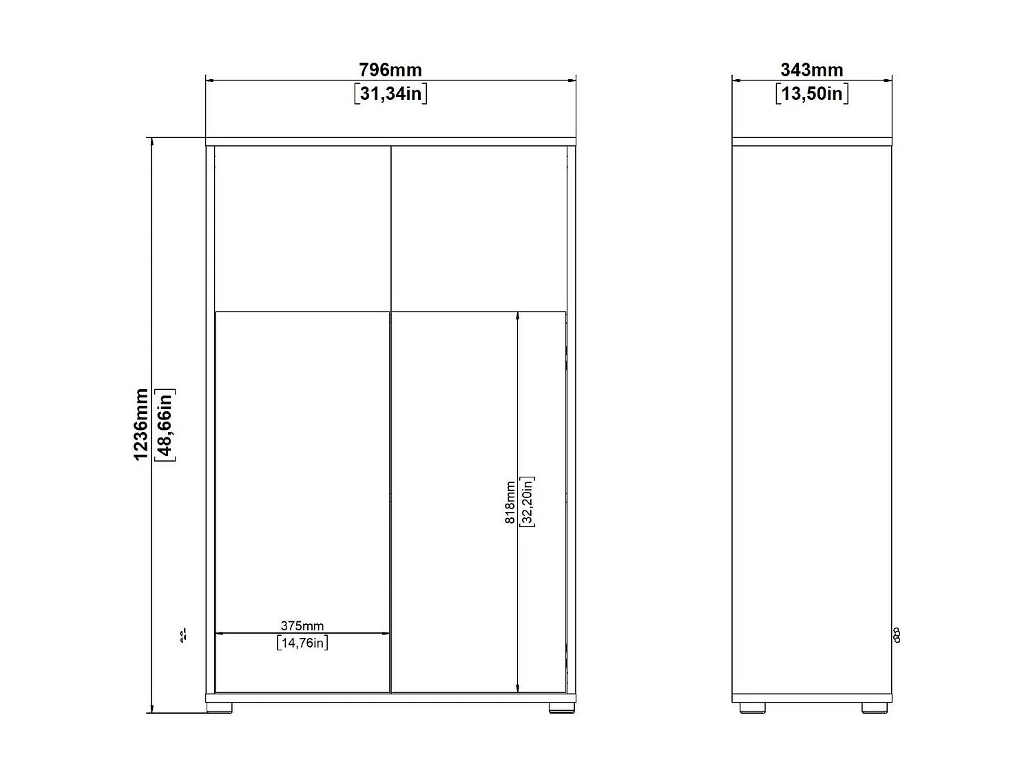 Bibliothèque Dtass, Etagère de bureau, Porte-livre mobile, Librairie, 80x34 h124 cm, Chêne et Gris