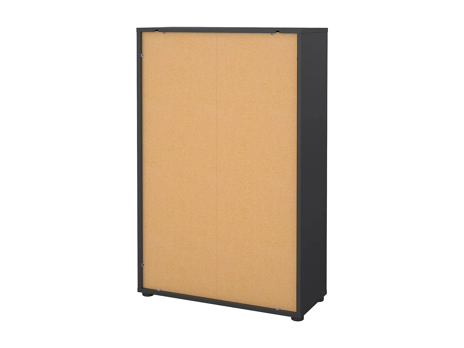 Bibliothèque Dtass, Etagère de bureau, Porte-livre mobile, Librairie, 80x34 h124 cm, Chêne et Gris