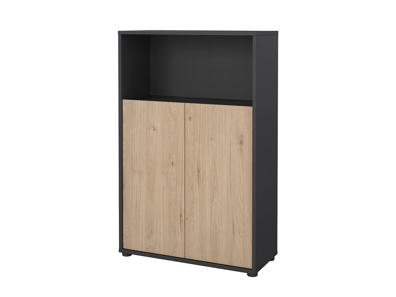 Credenza Canossa, 2 Ripiani, 34.3x79.6x123.6h cm Grigio, Madia