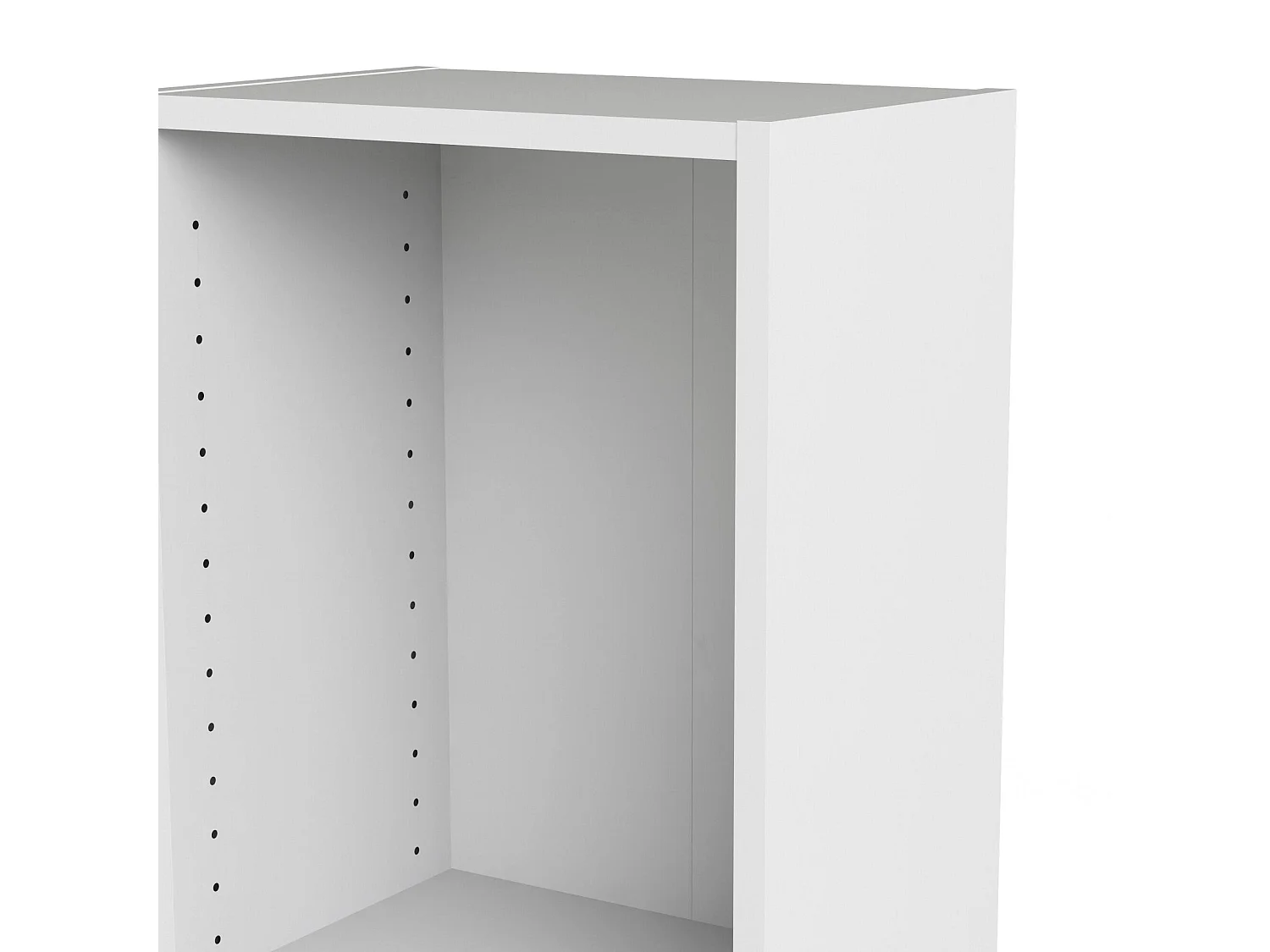 Estante Drugan, Estante de escritório, Estante, Biblioteca, 41x27 h203 cm, Branco