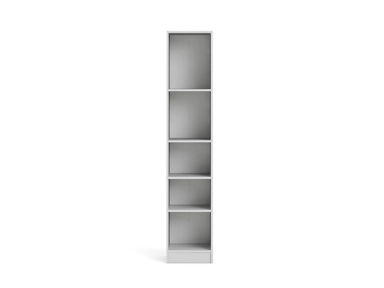 Bibliothèque Drugan, Etagère de bureau, Porte-livre mobile, Librairie, 41x27 h203 cm, Blanc