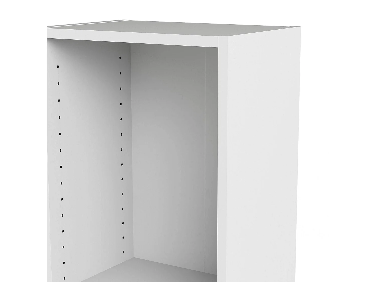 Bibliothèque Drugan, Etagère de bureau, Porte-livre mobile, Librairie, 41x27 h203 cm, Blanc