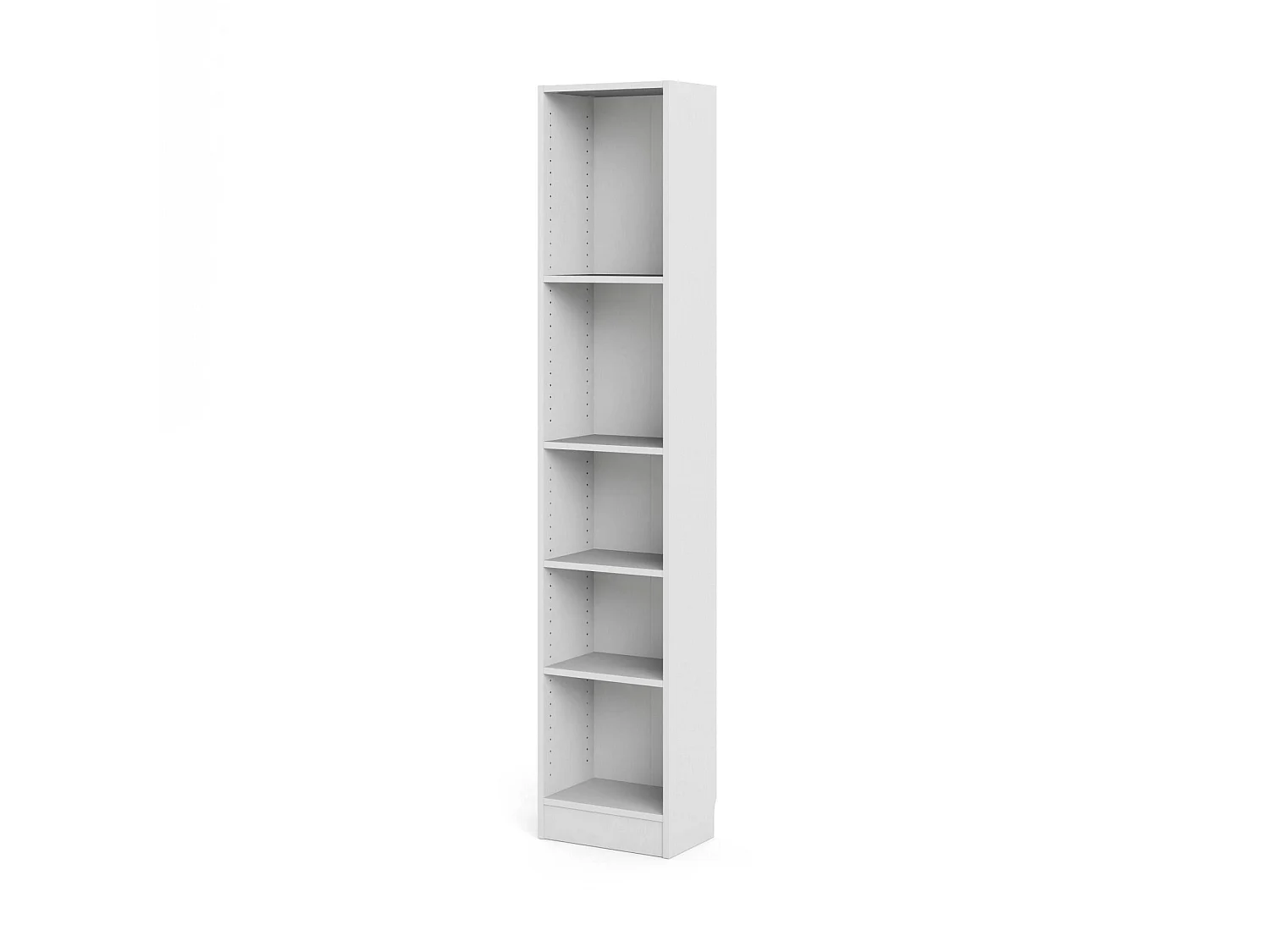 Bibliothèque Drugan, Etagère de bureau, Porte-livre mobile, Librairie, 41x27 h203 cm, Blanc