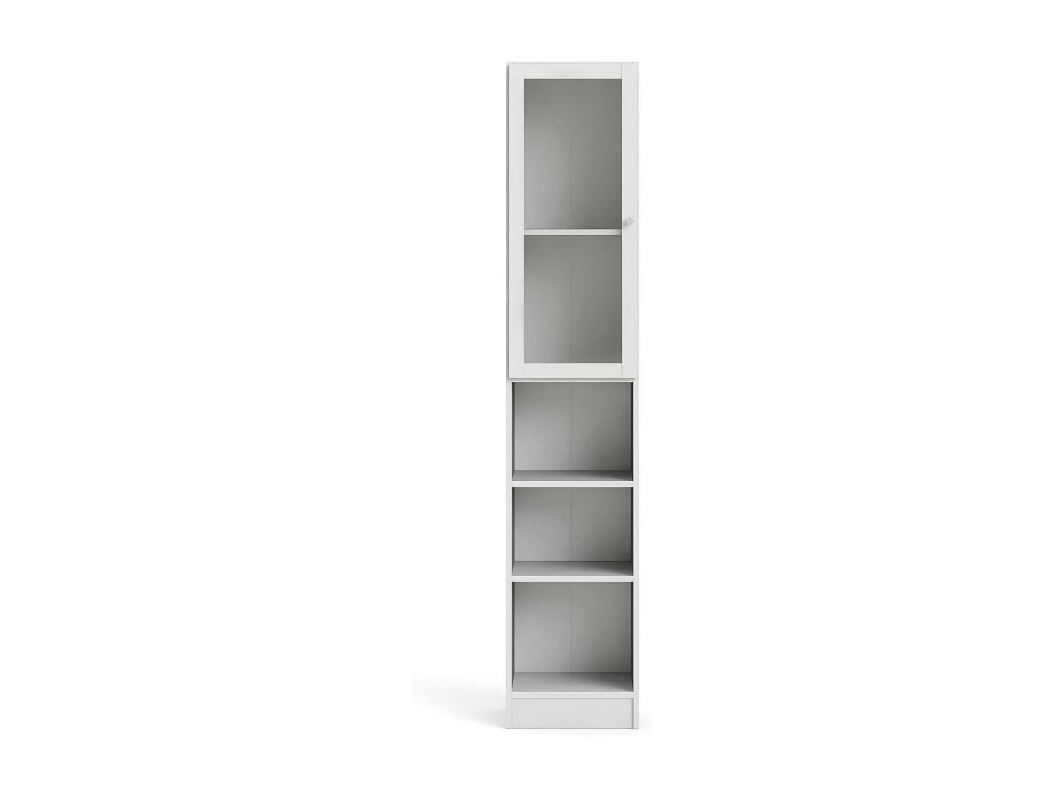 Bibliothèque Dsitu, Etagère de bureau, Porte-livre mobile, Librairie, 41x28 h203 cm, Blanc