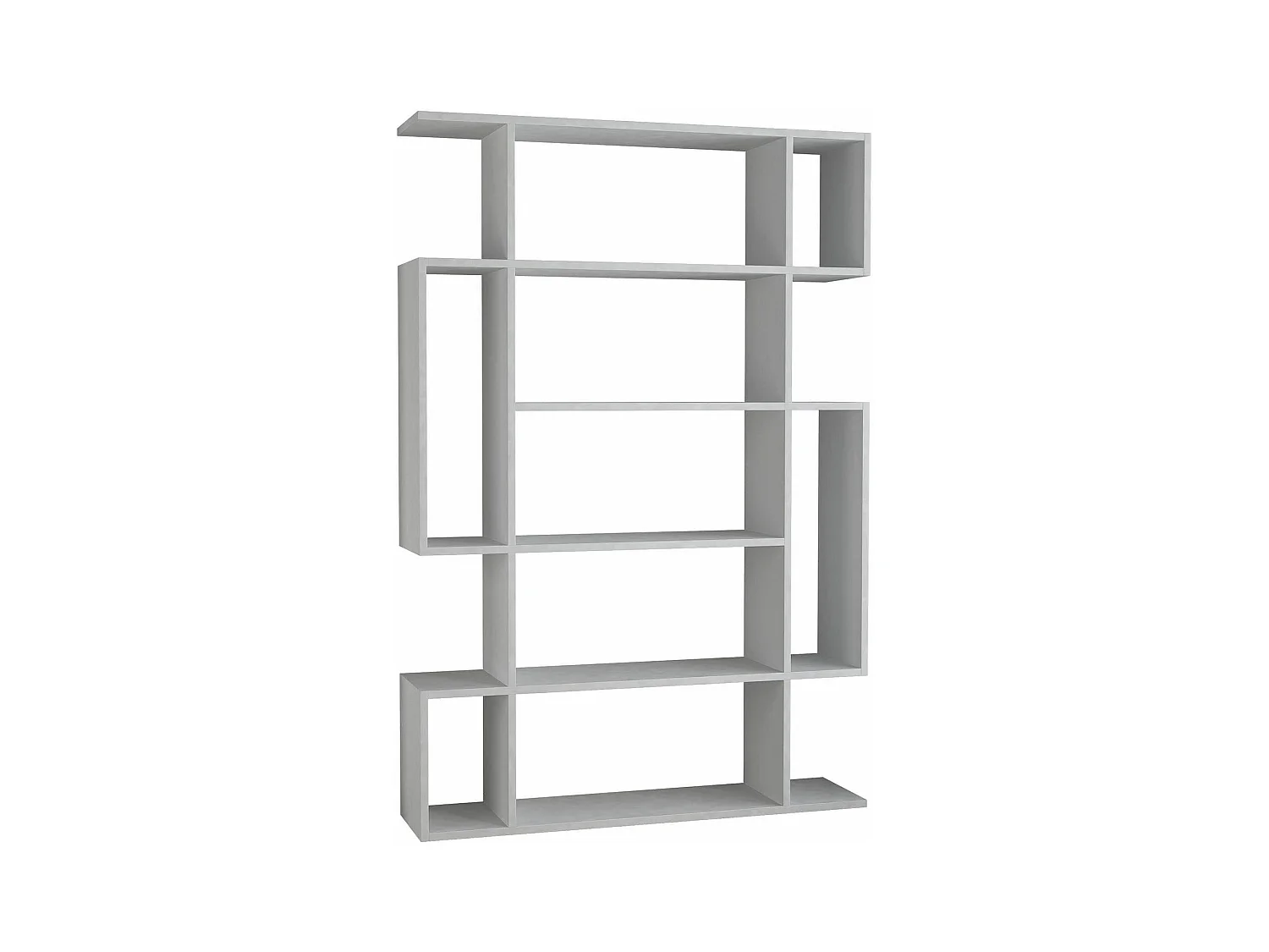 Bibliothèque Dmarginea, Etagère de bureau, Porte-livre mobile, Librairie, 110x26 h161 cm, Blanc