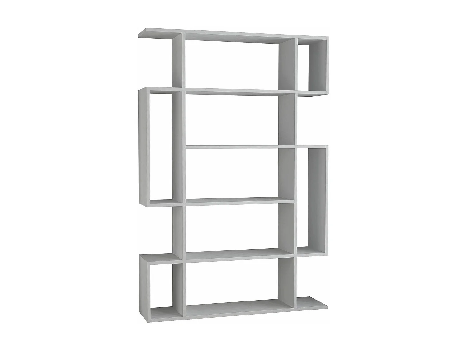 Bibliothèque Dmarginea, Etagère de bureau, Porte-livre mobile, Librairie, 110x26 h161 cm, Blanc