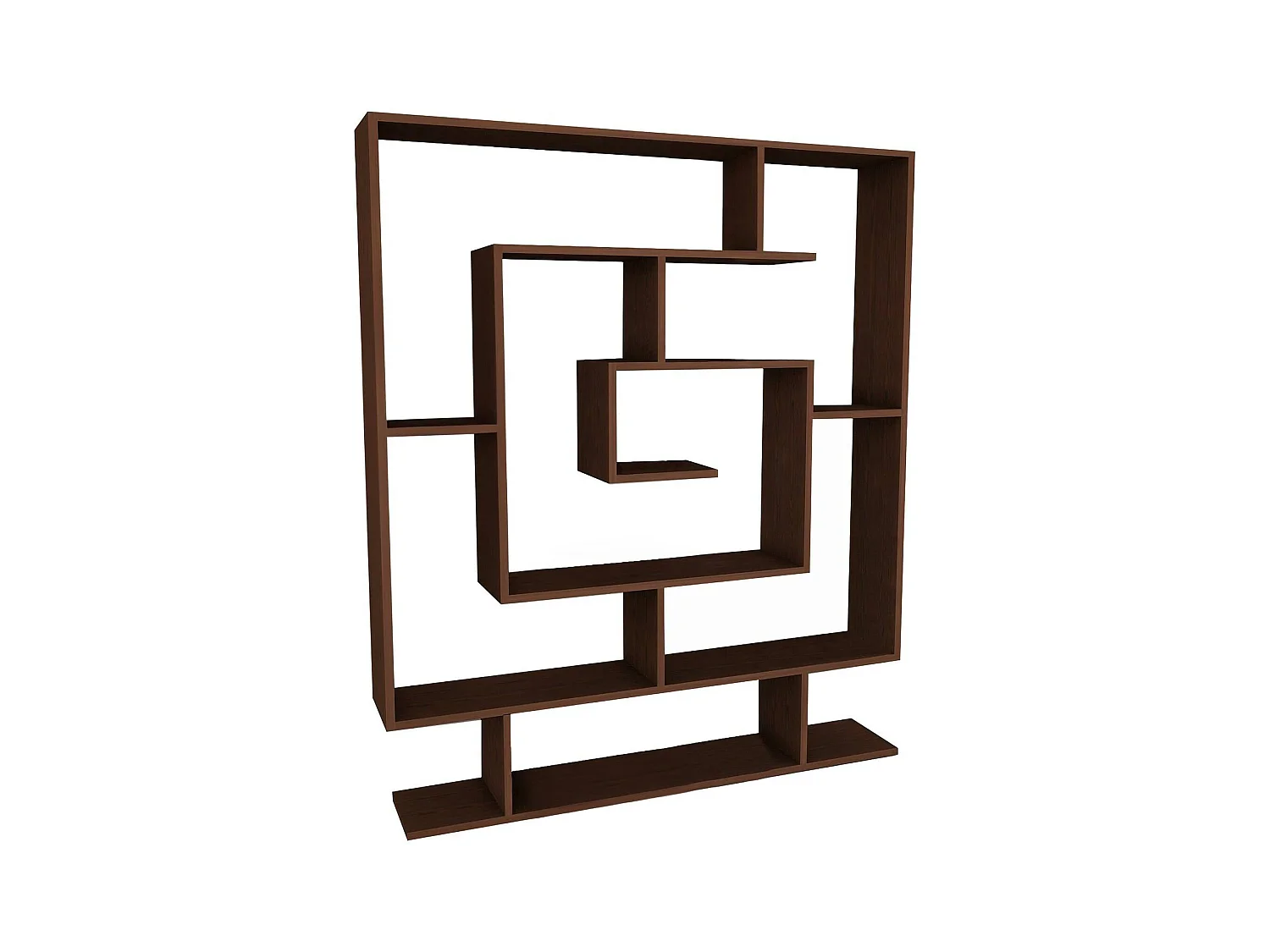 Bibliothèque Ddellemonach, Etagère de bureau, Porte-livre mobile, Librairie, 125x22 h149 cm, Marron
