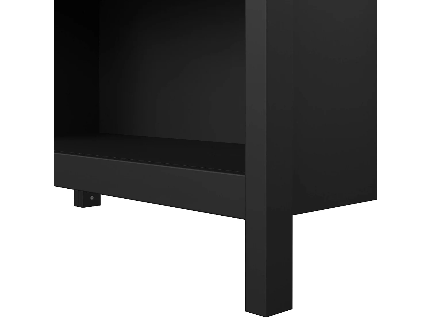 Bibliothèque Dtamez, Etagère de bureau, Porte-livre mobile, Librairie, 78x33 h199 cm, Noir