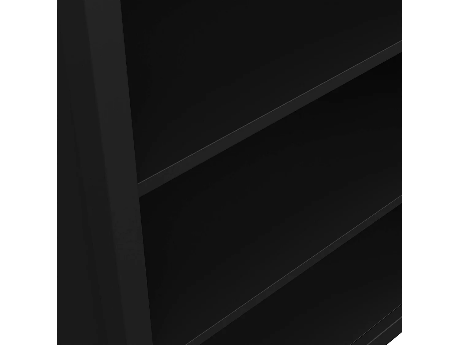 Bücherregal Dtamez, Büroregal, Mobiler Buchhalter, Bücherbrett, 78x33 h199 cm, Schwarz