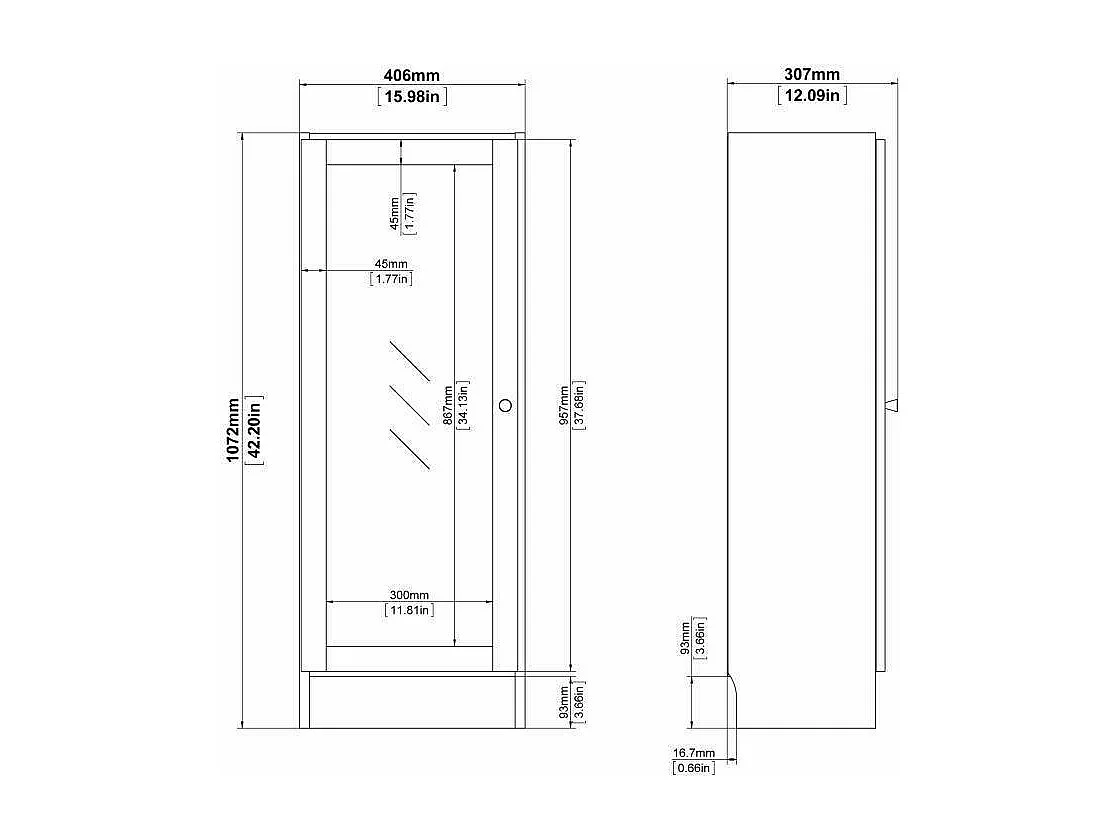 Bibliothèque Dsivigli, Etagère de bureau, Porte-livre mobile, Librairie, 41x28 h107 cm, Blanc