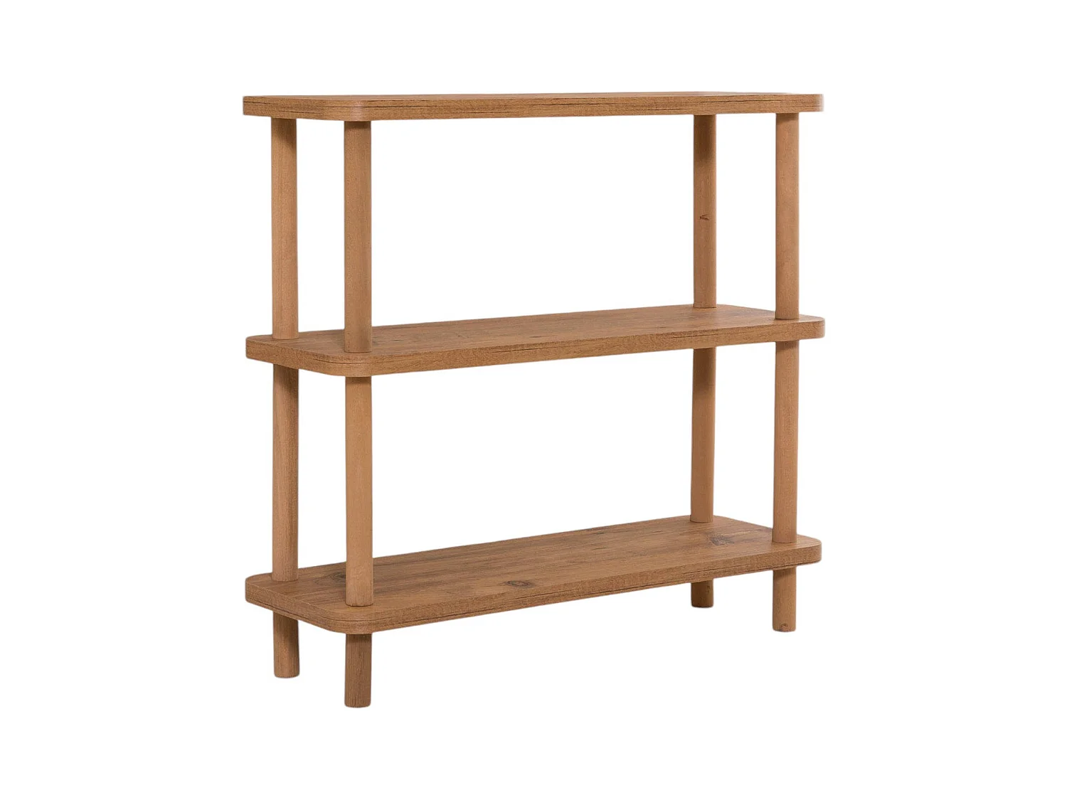 Bibliothèque Dgudmundsso, Etagère de bureau, Porte-livre mobile, Librairie, 80x28 h75 cm, Chêne
