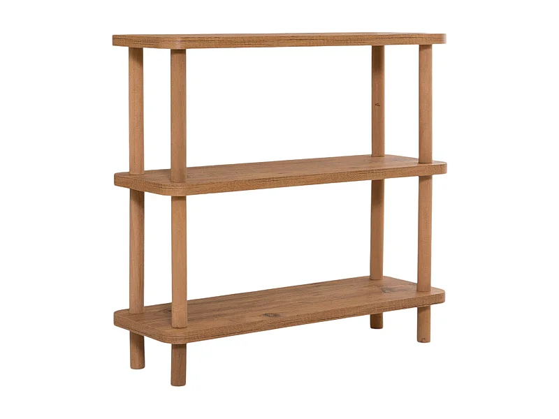 Bibliothèque Dgudmundsso, Etagère de bureau, Porte-livre mobile, Librairie, 80x28 h75 cm, Chêne