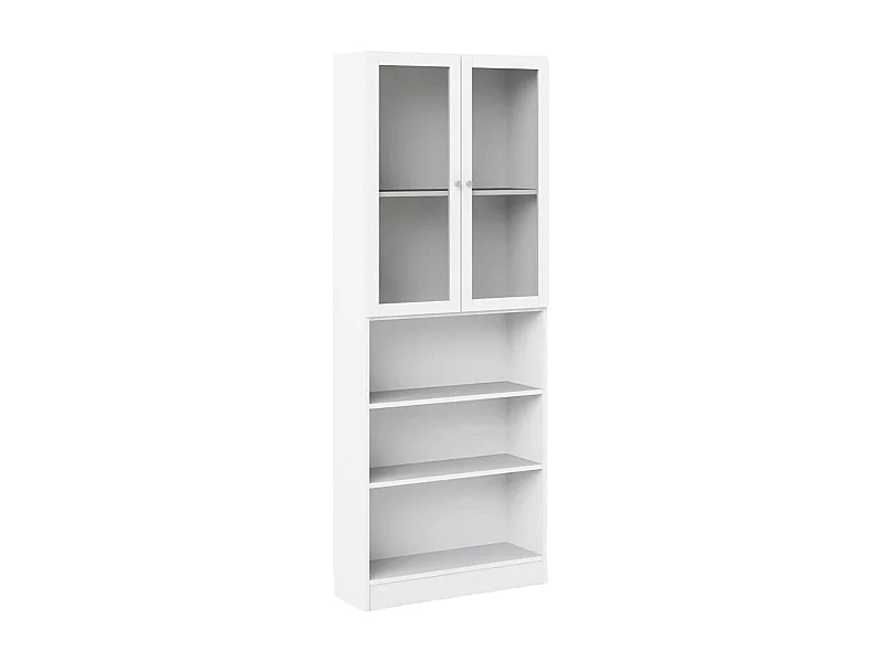 Dmora - Libreria Chedeng, 79x28 h203 cm, Bianco