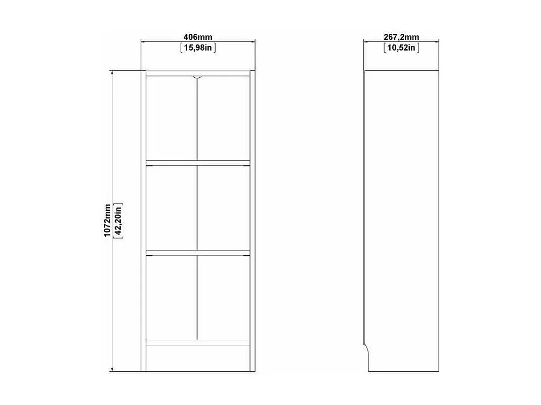 Bibliothèque Dsavoin, Etagère de bureau, Porte-livre mobile, Librairie, 41x27 h107 cm, Chêne