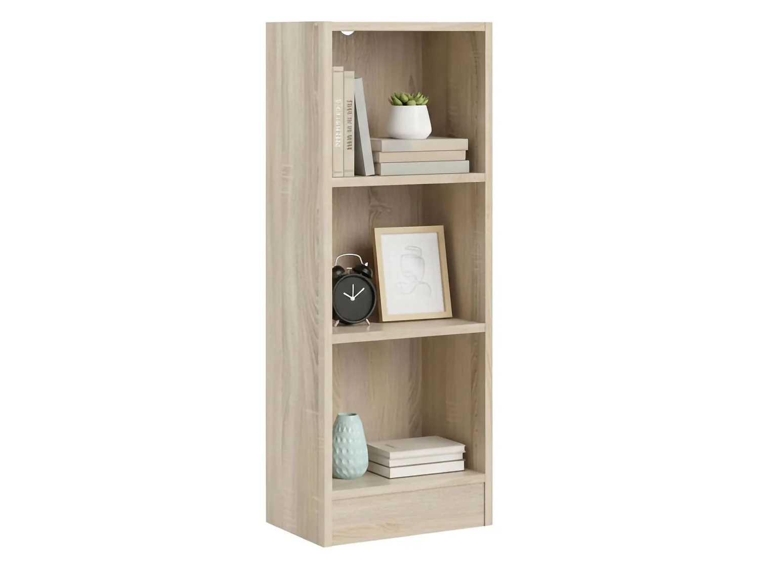 Dsavoin boekenkast, Kantoorplank, Boekenkast, Bibliotheek, 41x27 h107 cm, Eiken