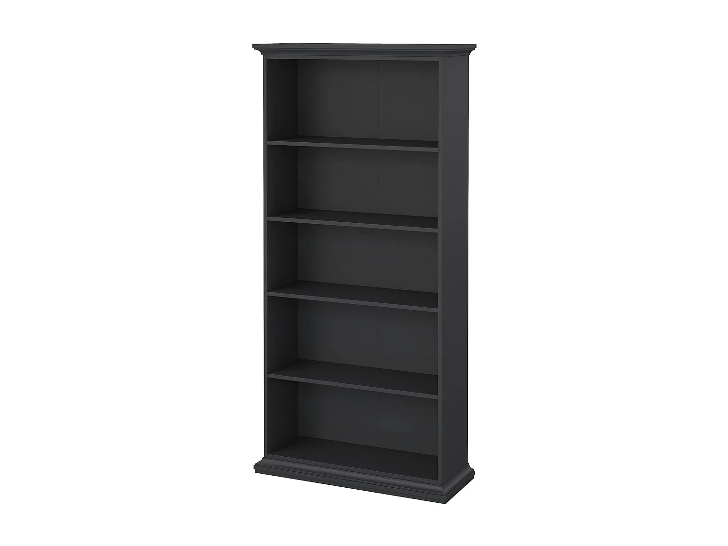 Dmora - Libreria Aragon, 96x37 h201 cm, Grigio