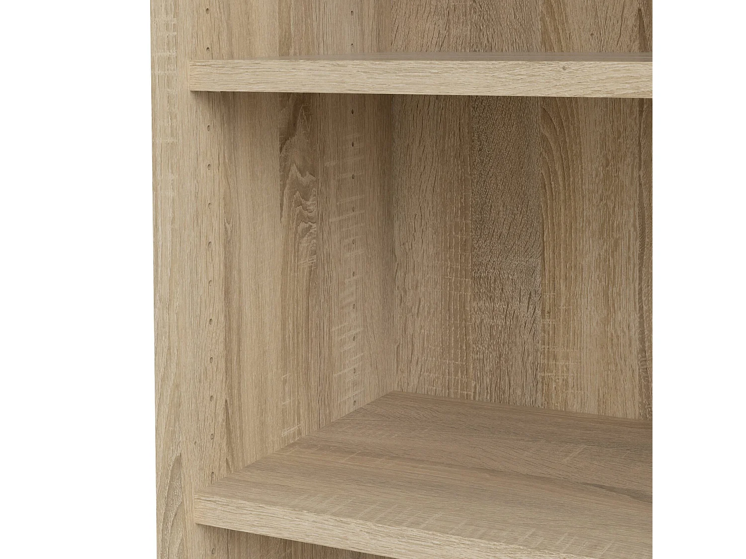 Bücherregal Dtedold, Büroregal, Mobiler Buchhalter, Bücherbrett, 89x40 h186 cm, Eiche