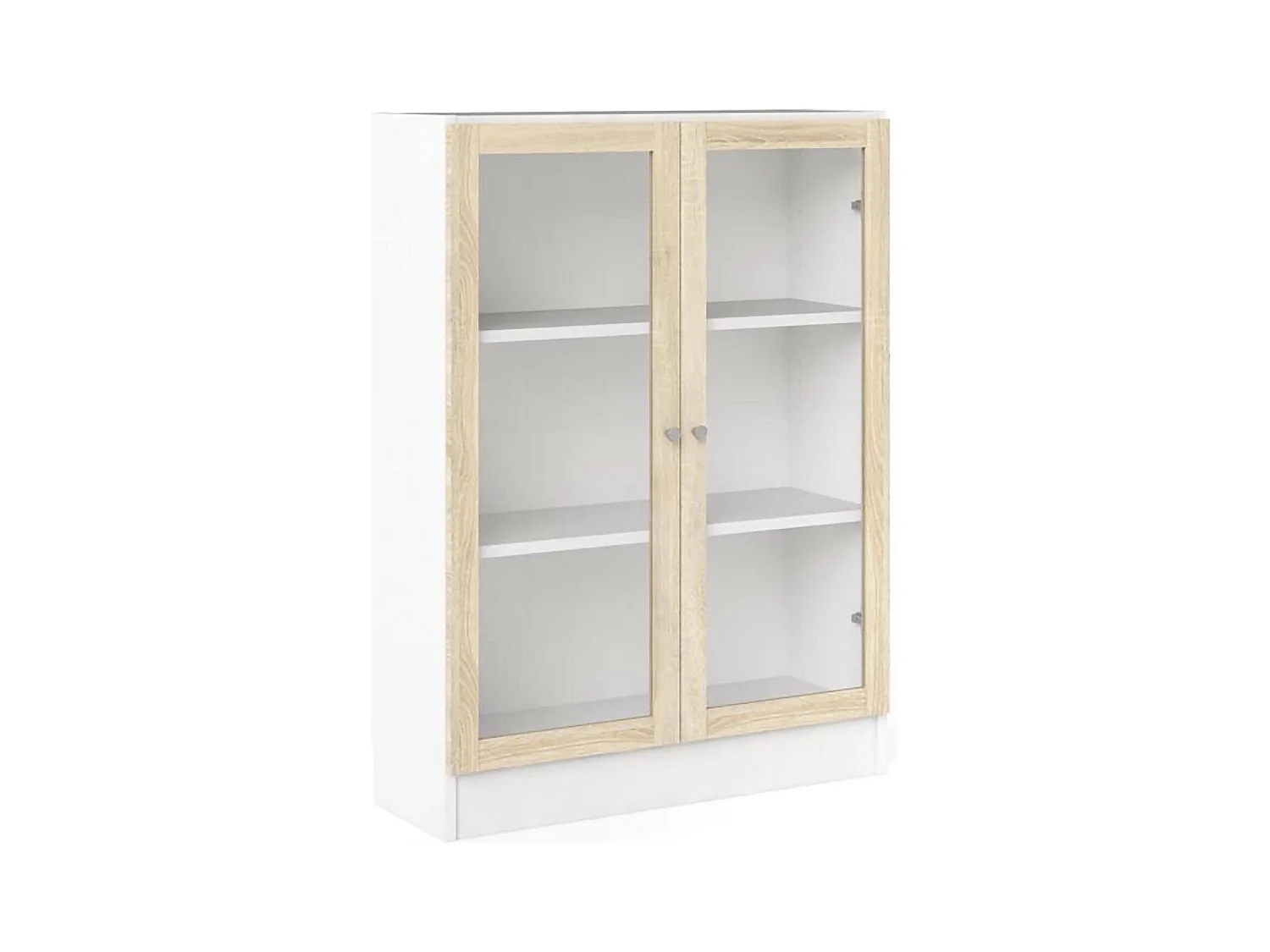 Dskrinia boekenkast, Kantoorplank, Boekenkast, Bibliotheek, 79x28 h107 cm, Wit en Eiken