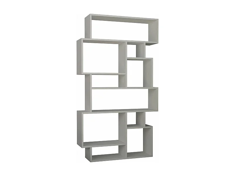 Bibliothèque Dlykogianni, Etagère de bureau, Porte-livre mobile, Librairie, 96x26 h169 cm, Blanc