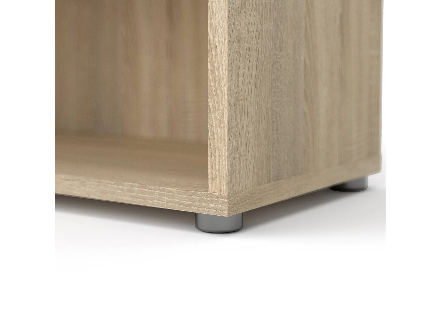 Bibliothèque Dterlizz, Etagère de bureau, Porte-livre mobile, Librairie, 89x40 h113 cm, Chêne