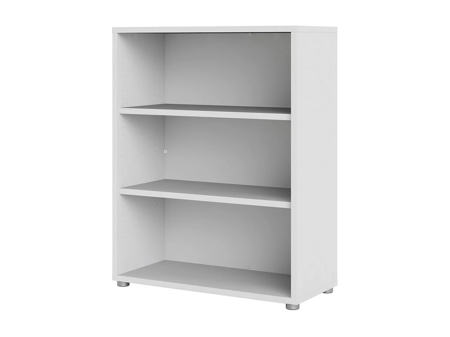 Bibliothèque Dterlizz, Etagère de bureau, Porte-livre mobile, Librairie, 89x40 h113 cm, Blanc