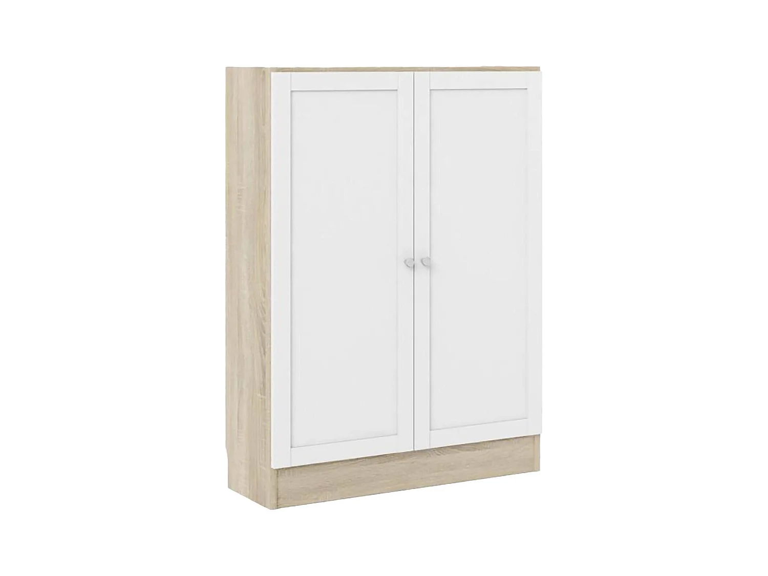 Dsodin boekenkast, Kantoorplank, Boekenkast, Bibliotheek, 79x28 h107 cm, Eiken en Wit