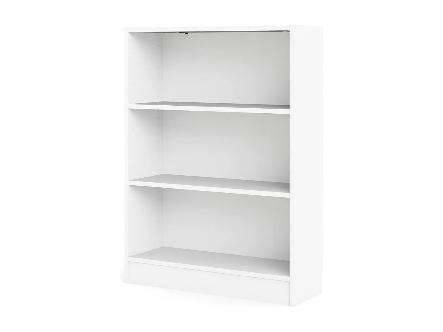 Bibliothèque Droman, Etagère de bureau, Porte-livre mobile, Librairie, 79x27 h107 cm, Blanc