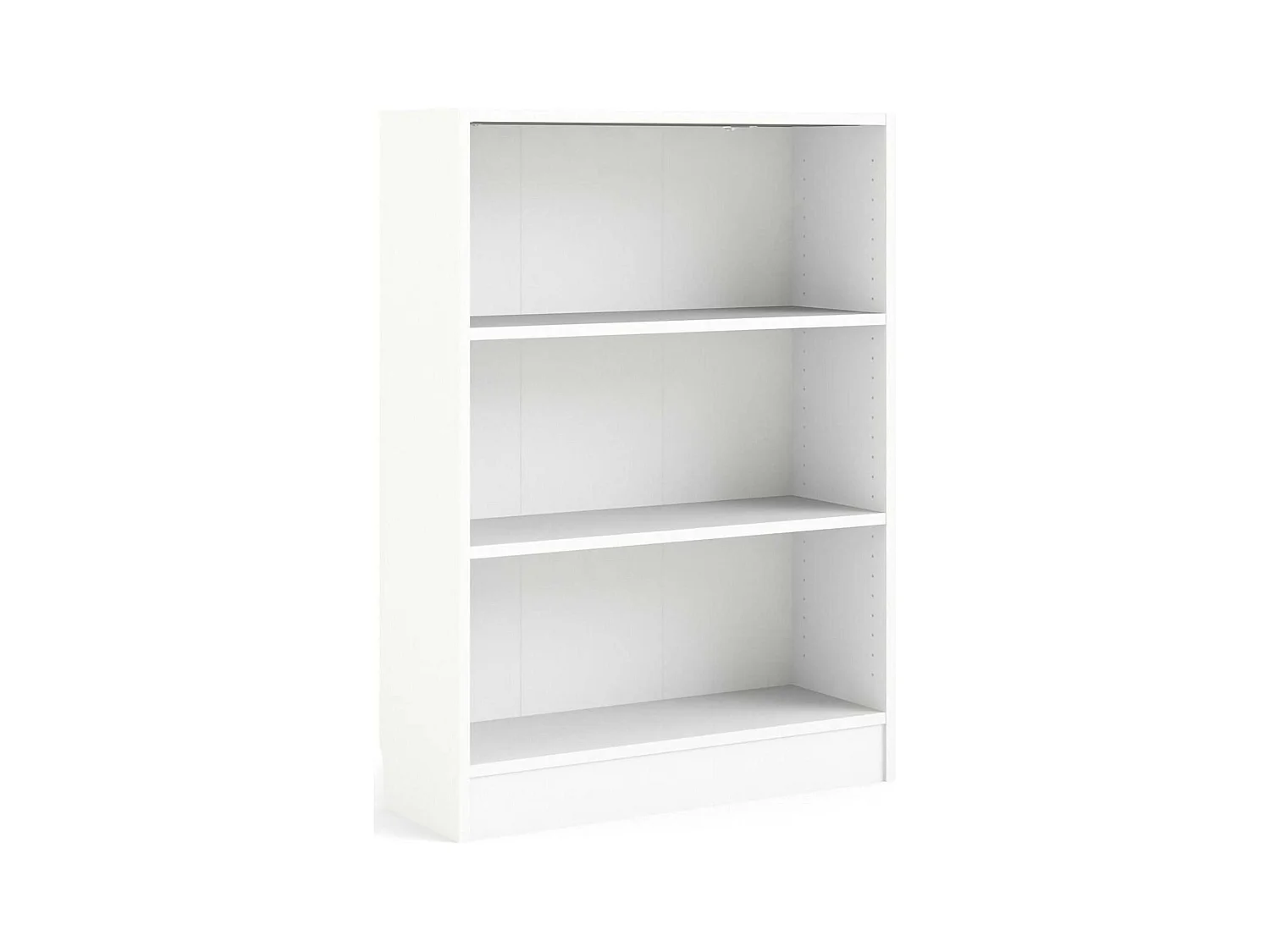 Bibliothèque Droman, Etagère de bureau, Porte-livre mobile, Librairie, 79x27 h107 cm, Blanc