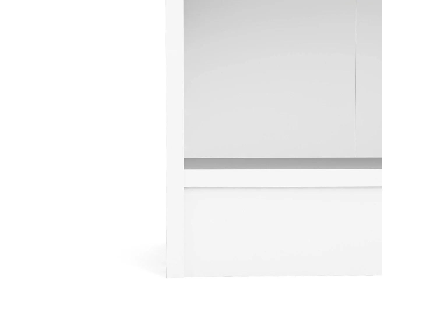 Droman boekenkast, Kantoorplank, Boekenkast, Bibliotheek, 79x27 h107 cm, Wit