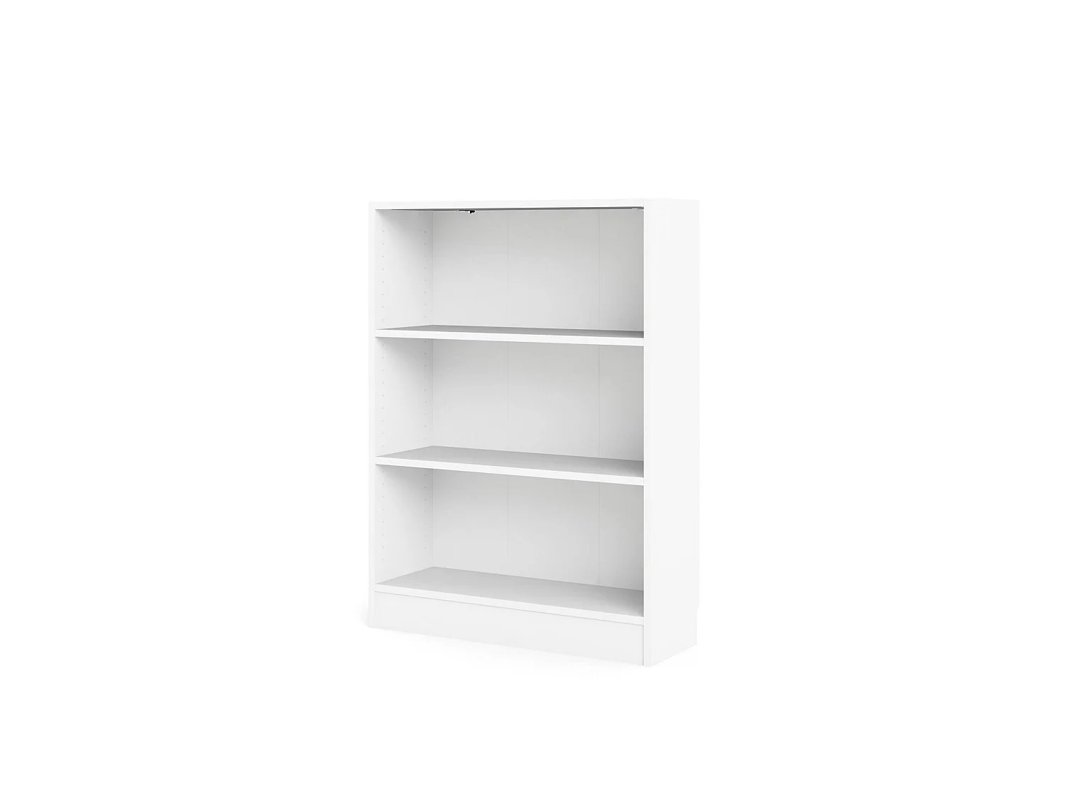 Bibliothèque Droman, Etagère de bureau, Porte-livre mobile, Librairie, 79x27 h107 cm, Blanc