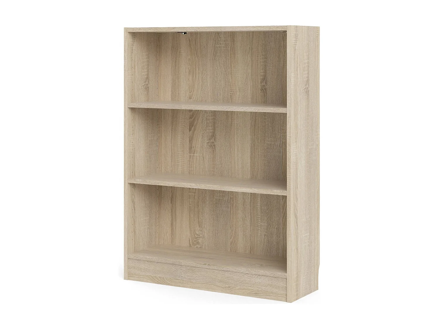 Bücherregal Droman, Büroregal, Mobiler Buchhalter, Bücherbrett, 79x27 h107 cm, Eiche