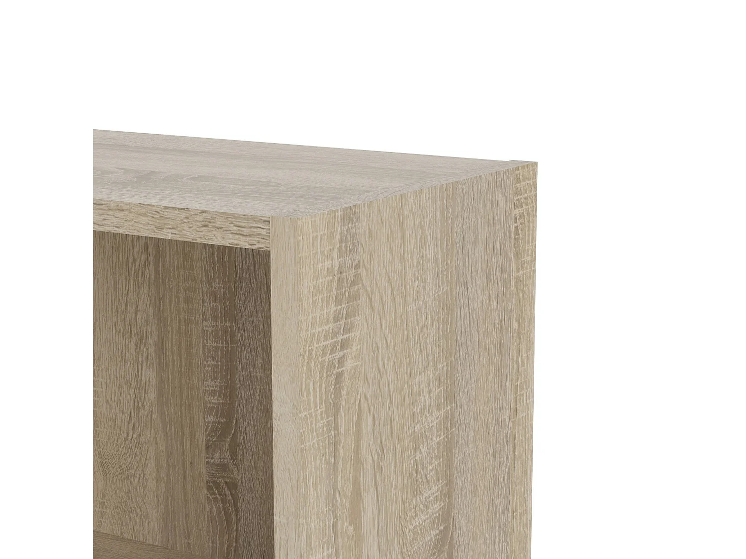 Bibliothèque Droman, Etagère de bureau, Porte-livre mobile, Librairie, 79x27 h107 cm, Chêne