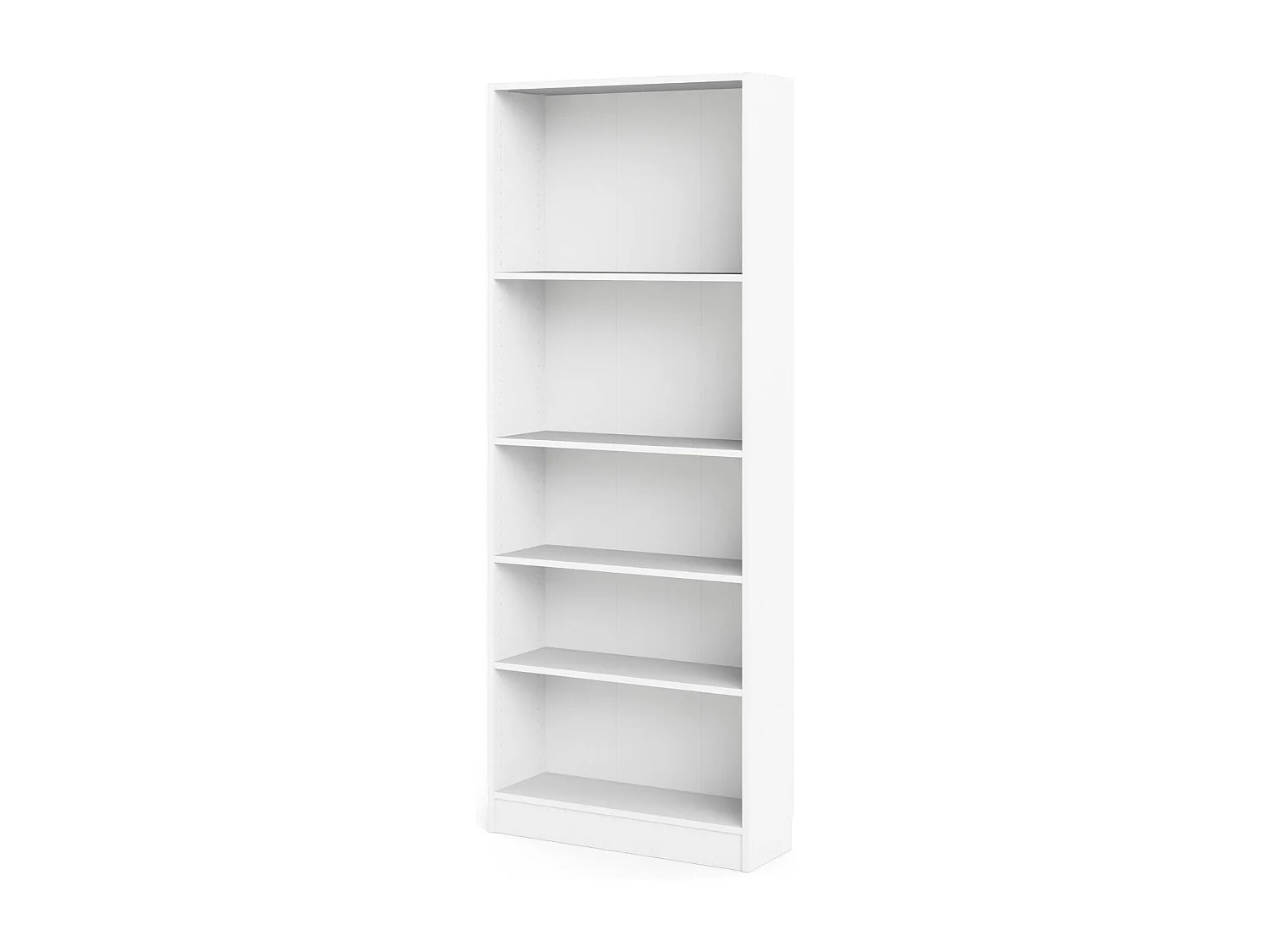 Bücherregal Driber, Büroregal, Mobiler Buchhalter, Bücherbrett, 79x27 h203 cm, WeiÃŸ