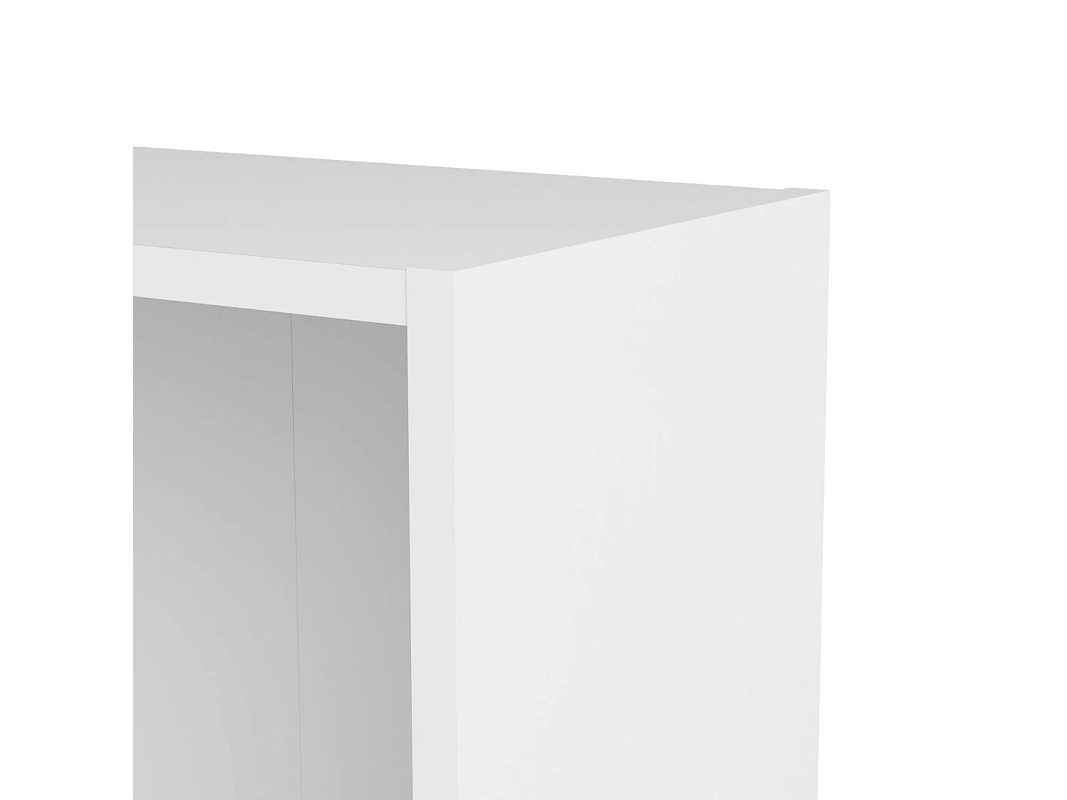 Bibliothèque Driber, Etagère de bureau, Porte-livre mobile, Librairie, 79x27 h203 cm, Blanc