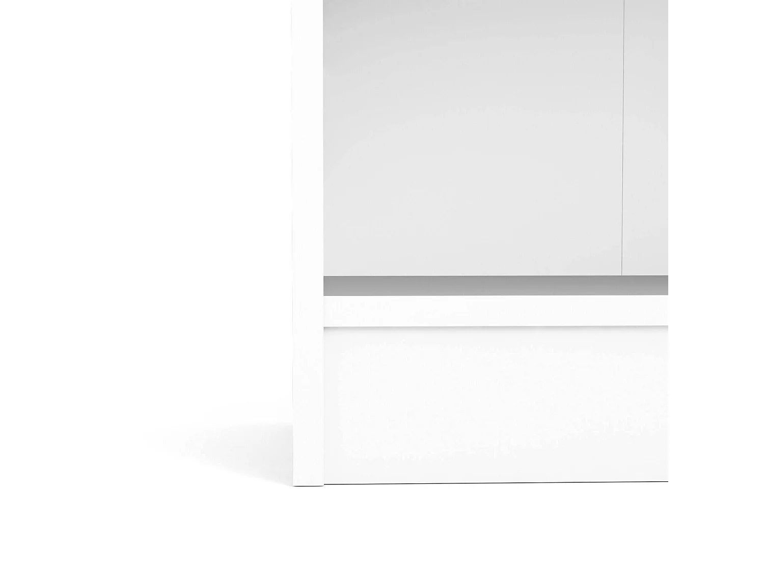 Bibliothèque Driber, Etagère de bureau, Porte-livre mobile, Librairie, 79x27 h203 cm, Blanc