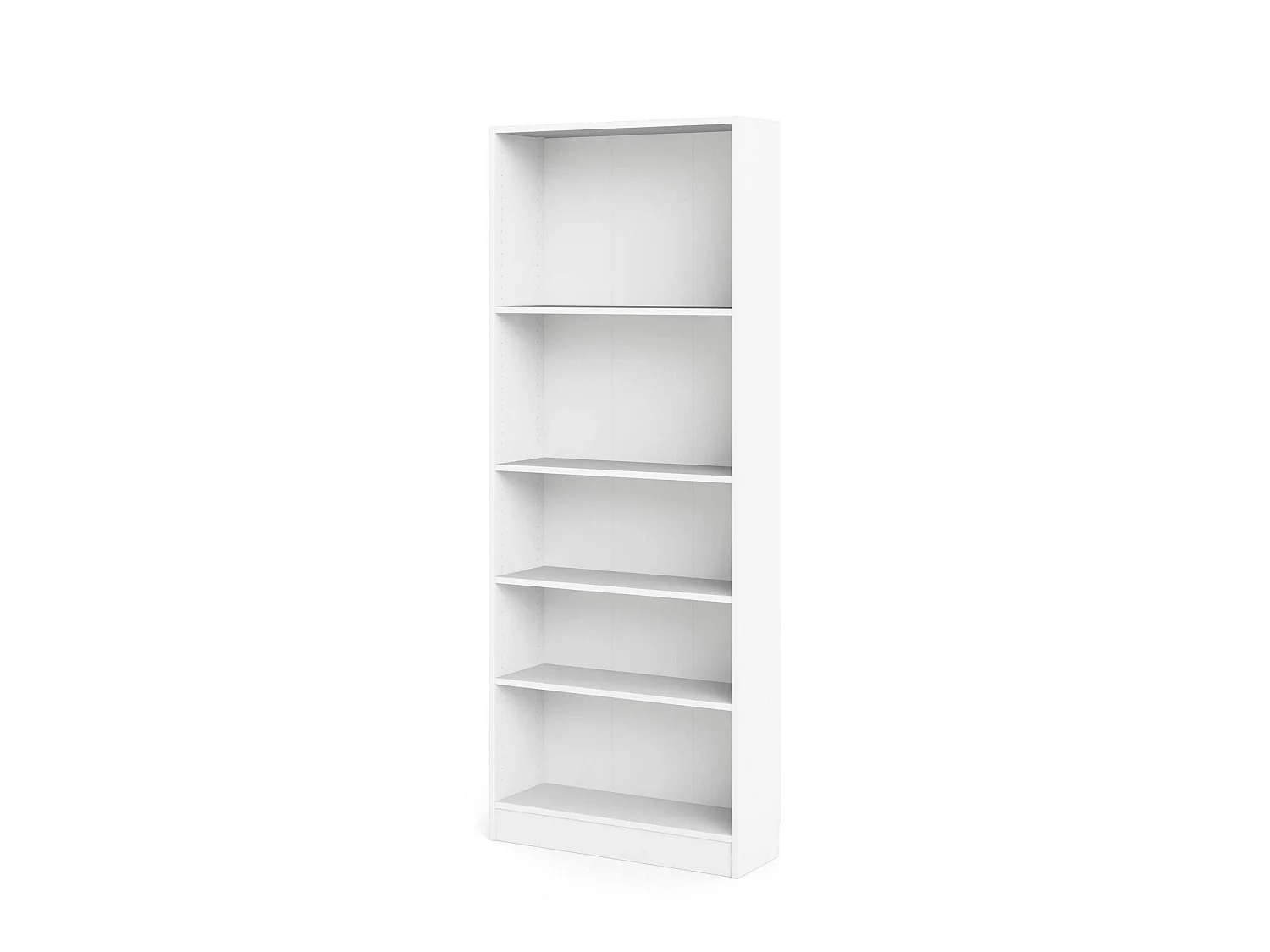 Bibliothèque Driber, Etagère de bureau, Porte-livre mobile, Librairie, 79x27 h203 cm, Blanc