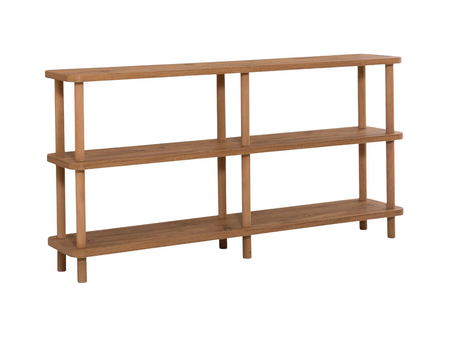 Bibliothèque Dfranceschin, Etagère de bureau, Porte-livre mobile, Librairie, 150x35 h75 cm, Chêne