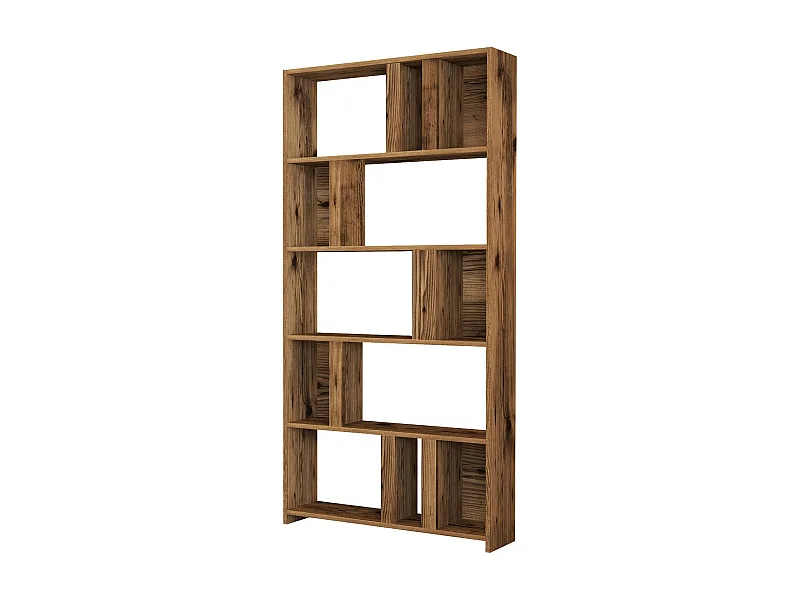 Dmora - Libreria Karl, 90x20 h180 cm, Noce