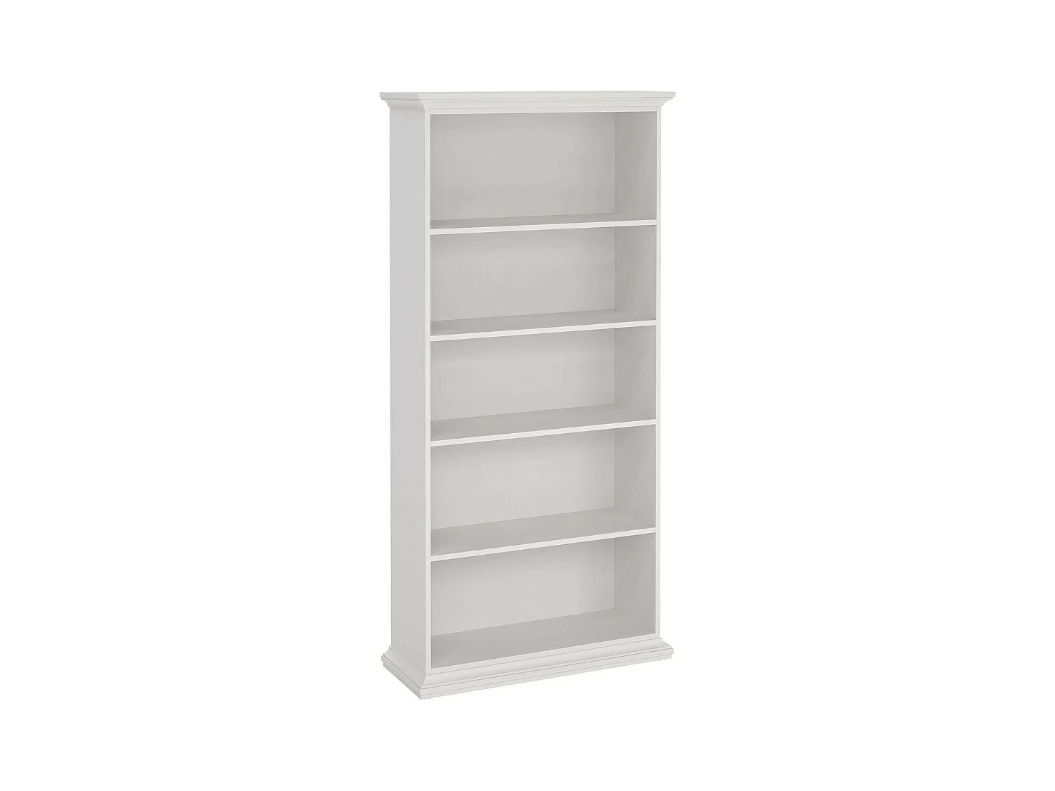 Bibliothèque Dtaran, Etagère de bureau, Porte-livre mobile, Librairie, 96x37 h201 cm, Blanc