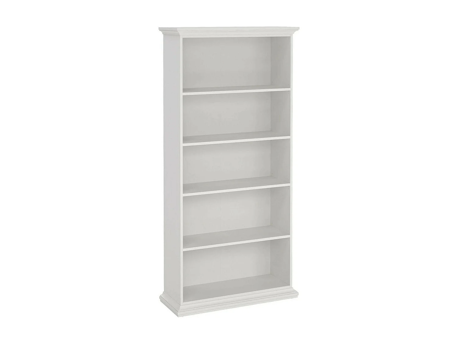 Dmora - Libreria Aragon, 96x37 h201 cm, Bianco