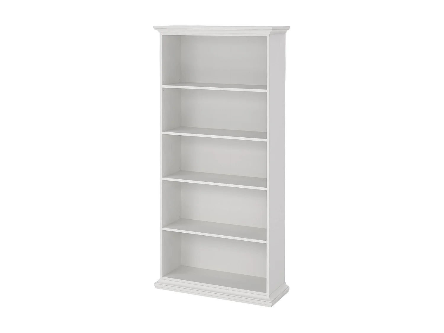 Bücherregal Dtaran, Büroregal, Mobiler Buchhalter, Bücherbrett, 96x37 h201 cm, WeiÃŸ
